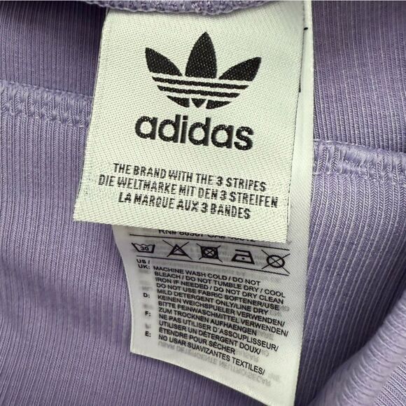 Adidas Adicolor Essentials Magic Lilac Biker Yoga Shorts Tights Short Leggings - Picture 3 of 8